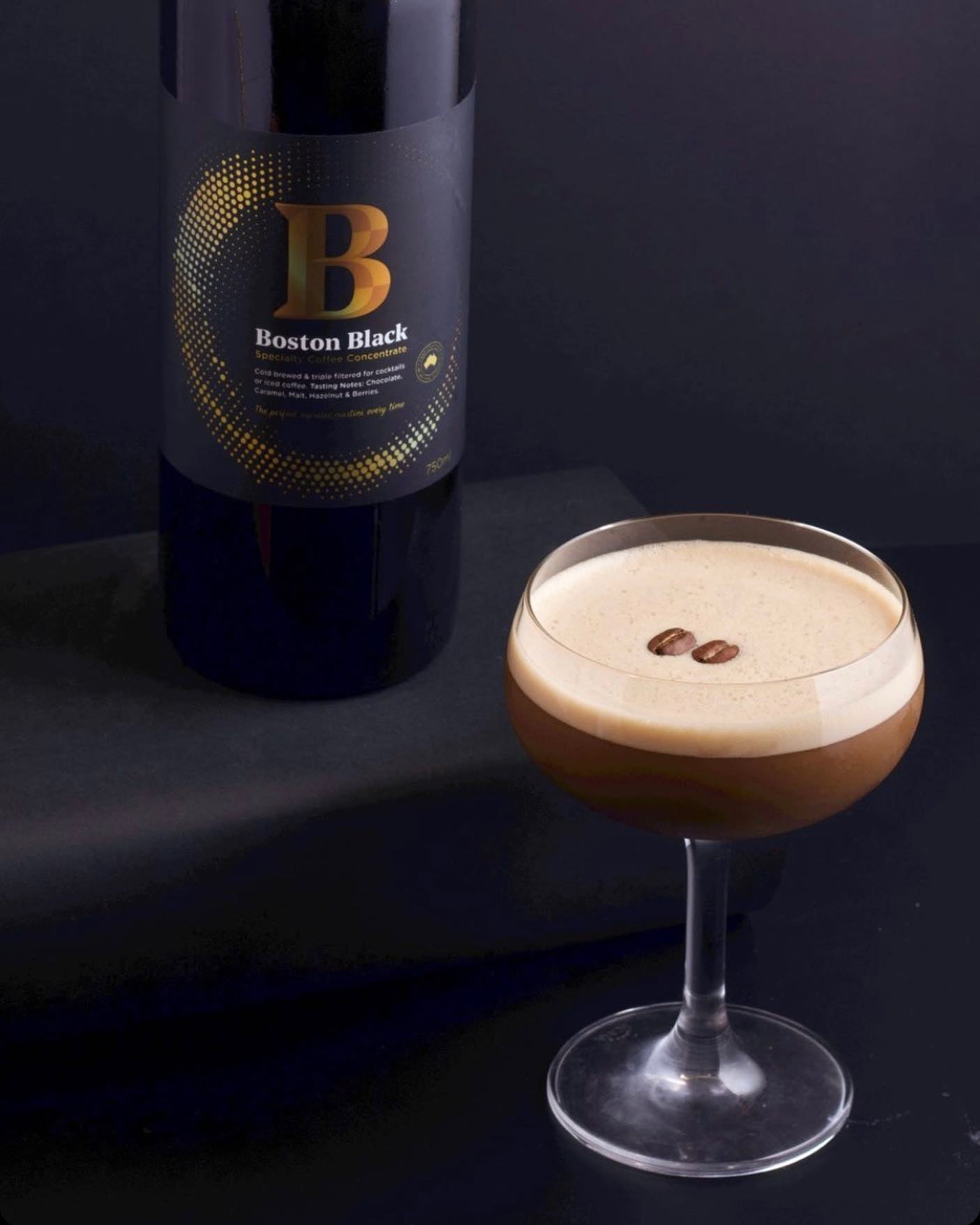 espresso martini made using cold brew coffeee concentrate